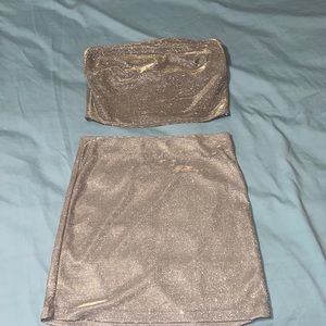 Silver Sparkly 2 piece set